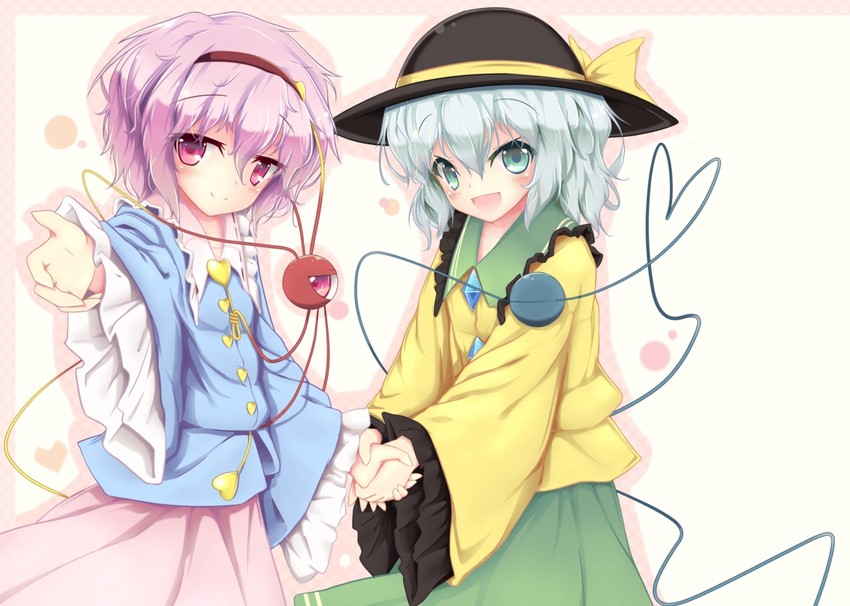 komeiji koishi and komeiji satori (touhou) drawn by yki