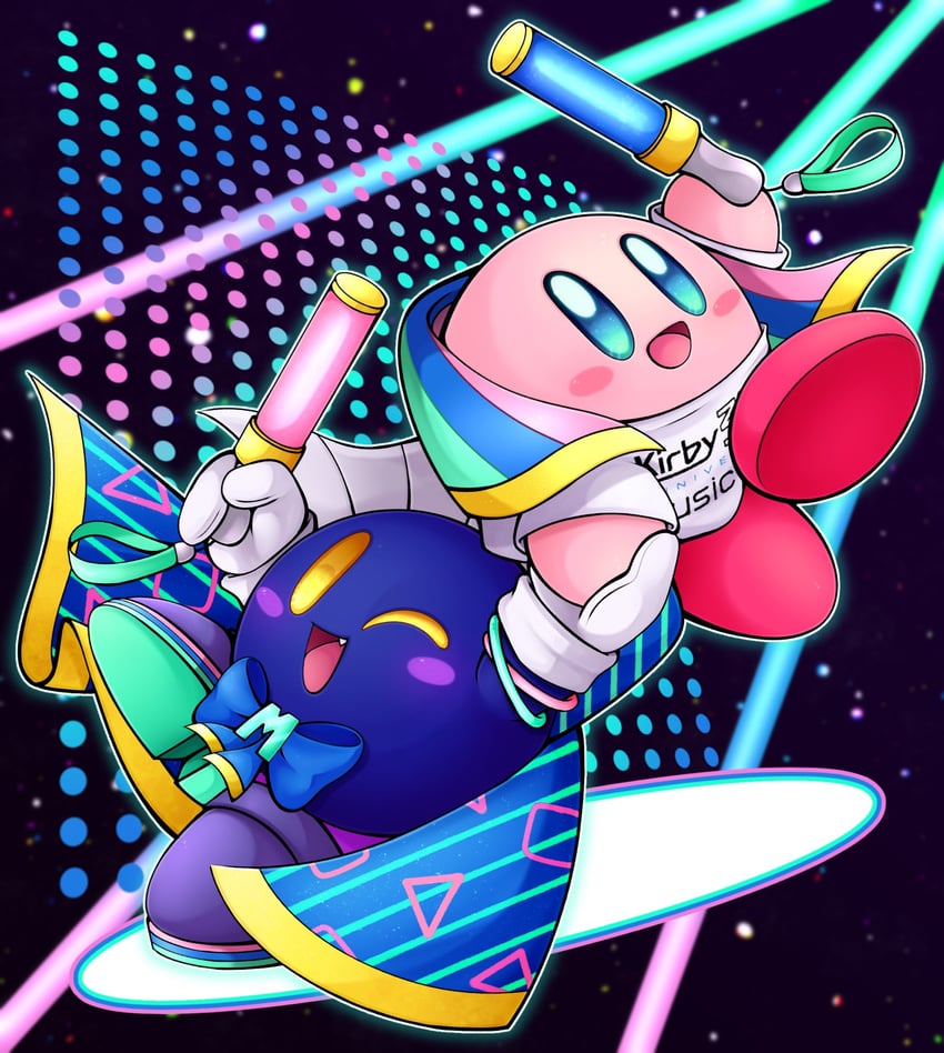 kirby and meta knight (kirby and 1 more) drawn by slys_(jesterdysphoria)