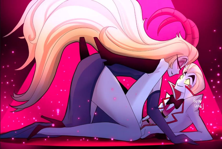 lucifer morningstar and lilith (hazbin hotel) drawn by adylaineart