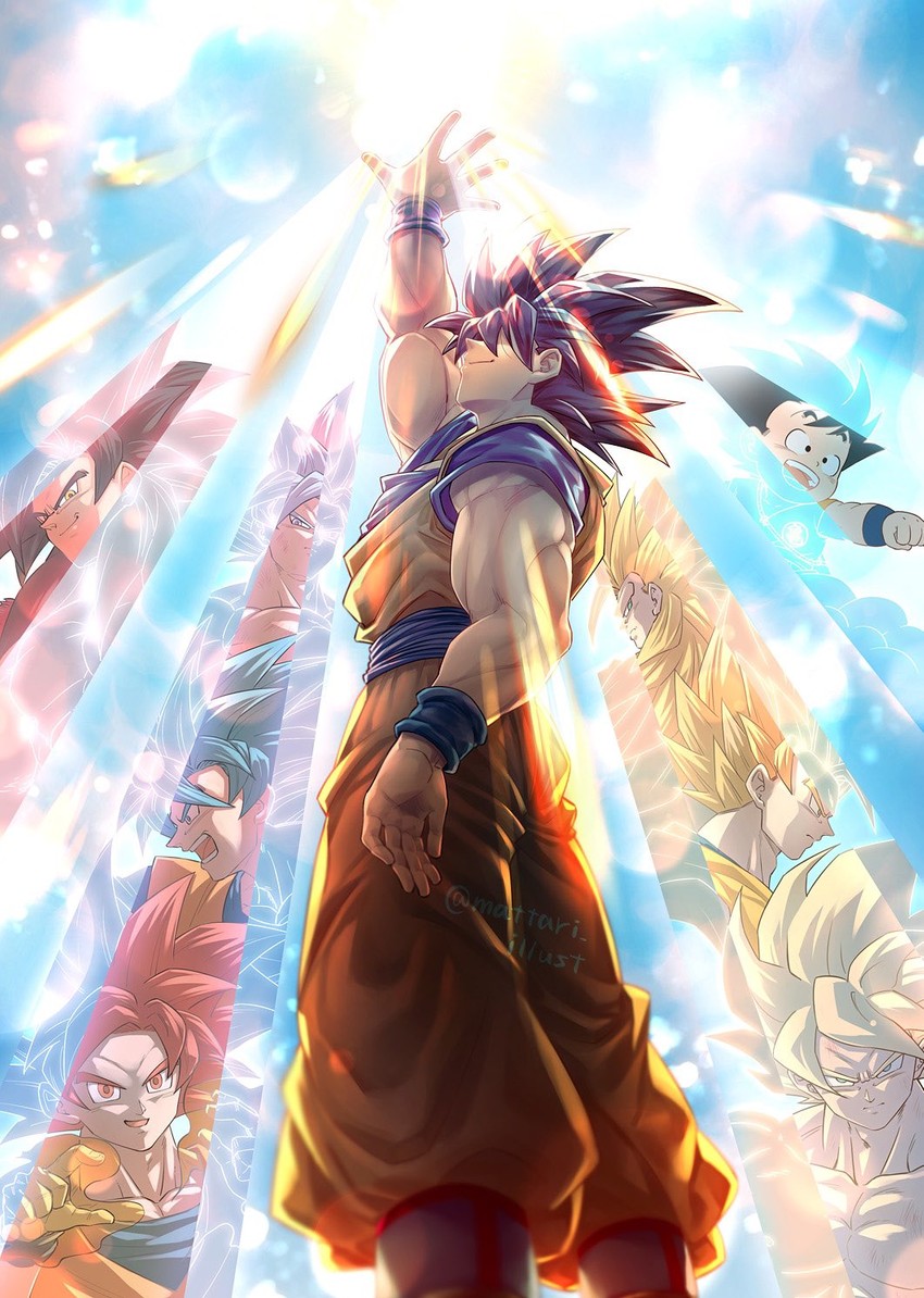 son goku (dragon ball and 3 more) drawn by mattari_illust