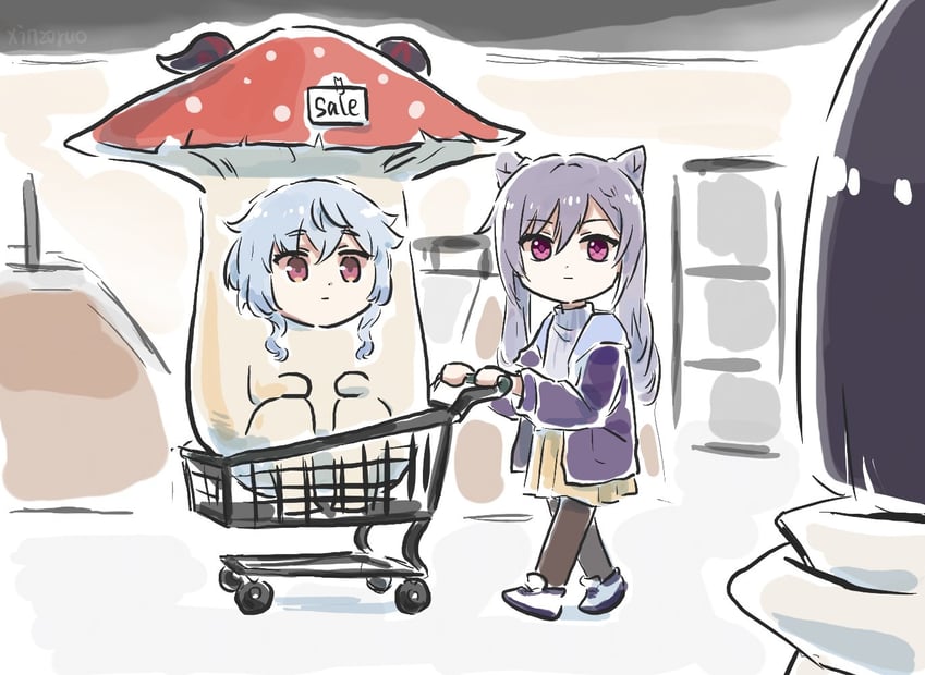 ganyu, keqing, and yelan (genshin impact) drawn by xinzoruo