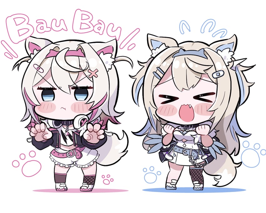fuwawa abyssgard and mococo abyssgard (hololive and 1 more) drawn by nabe_(nabe_otome)