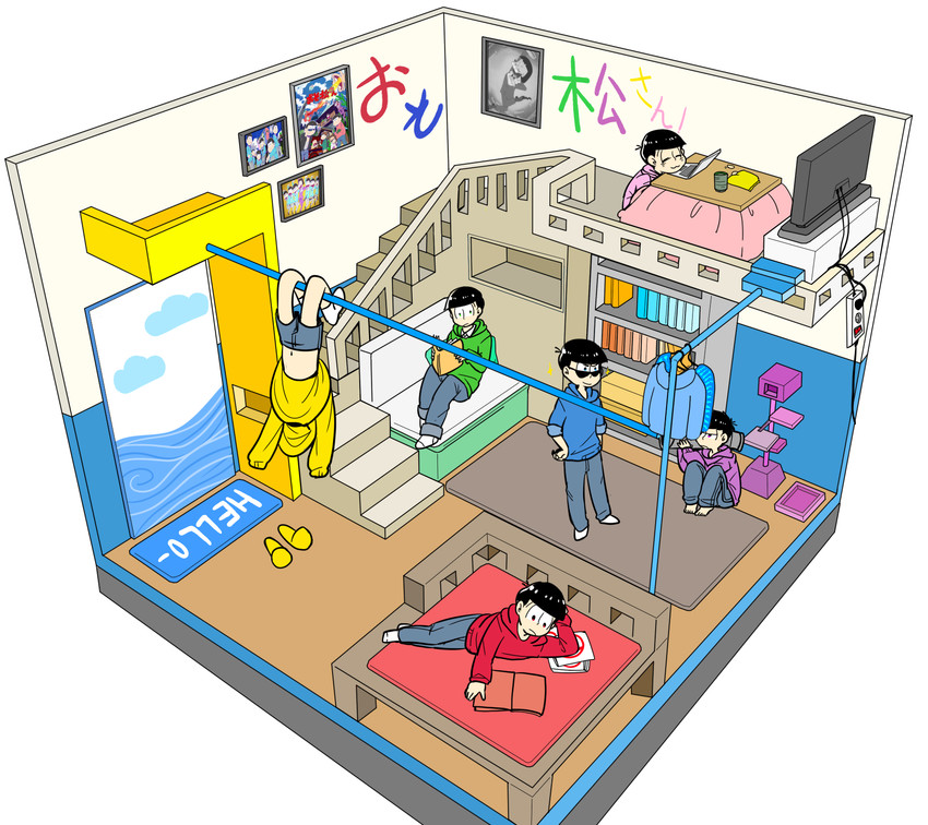 matsuno osomatsu, matsuno karamatsu, matsuno ichimatsu, matsuno jyushimatsu, matsuno choromatsu, and 6 more (osomatsu and 1 more) drawn by 201_eyi