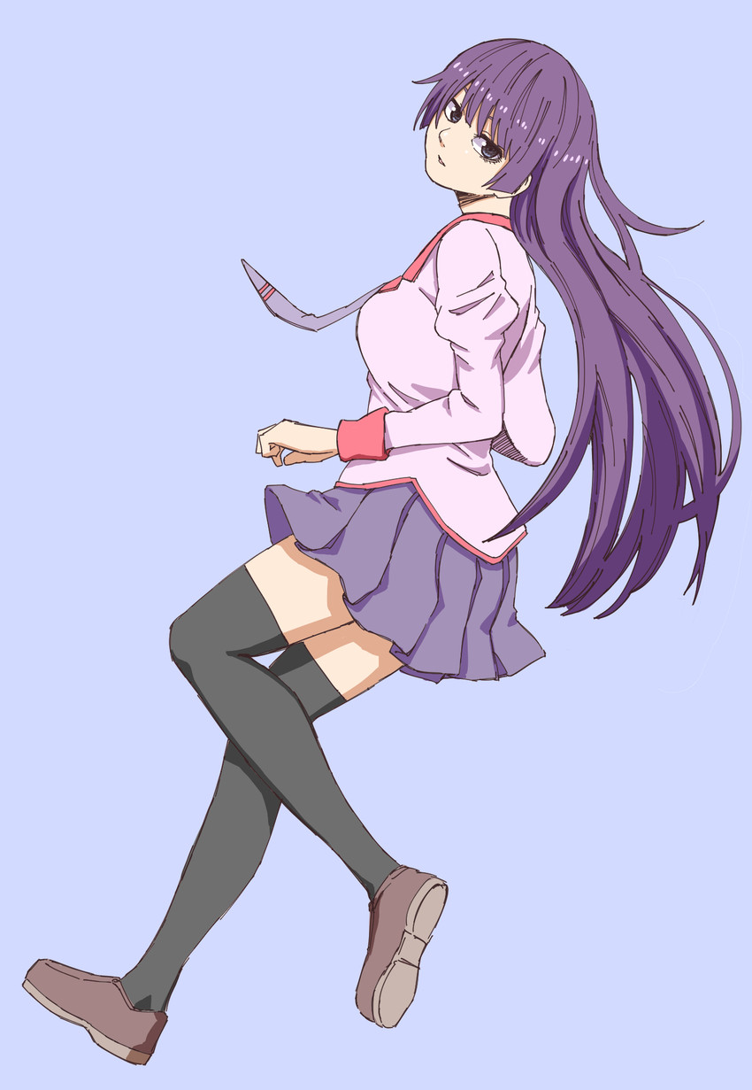 senjougahara hitagi (monogatari and 1 more) drawn by tuskryo
