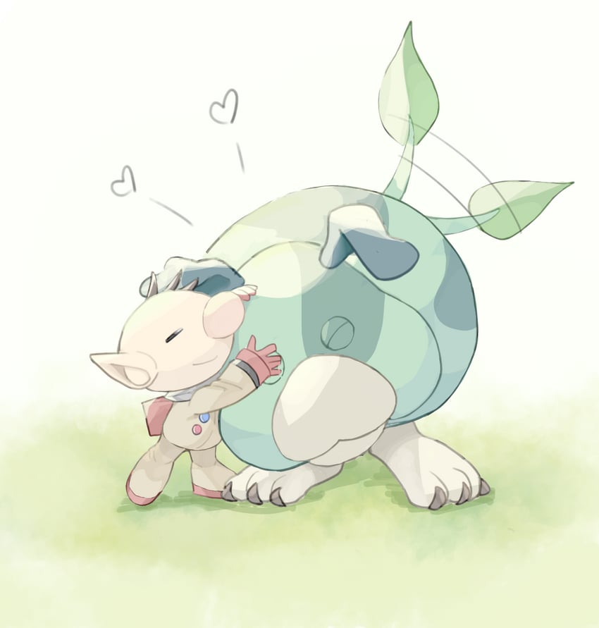 olimar and moss (pikmin) drawn by chikin_(toritoritori09)