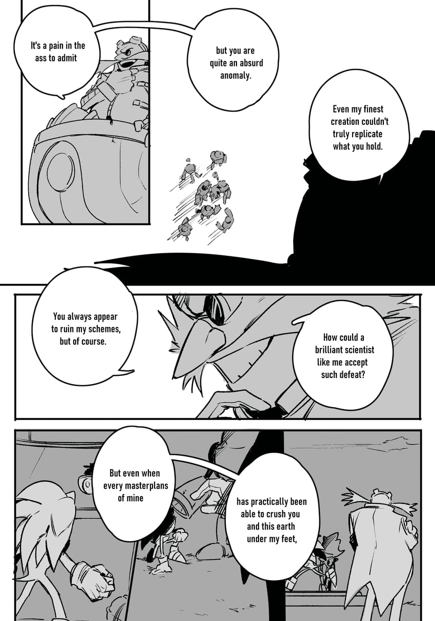sonic the hedgehog, dr. eggman, and metal sonic (sonic) drawn by diamondx1704