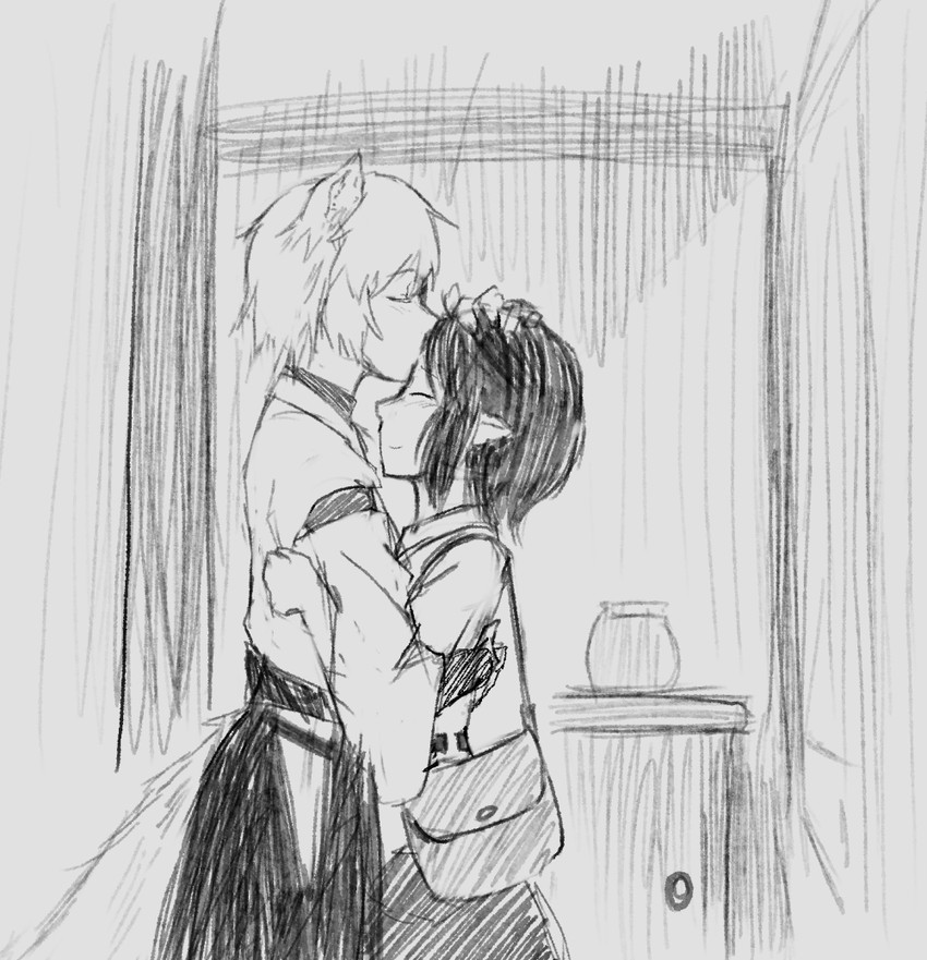 shameimaru aya and inubashiri momiji (touhou) drawn by usuishiki
