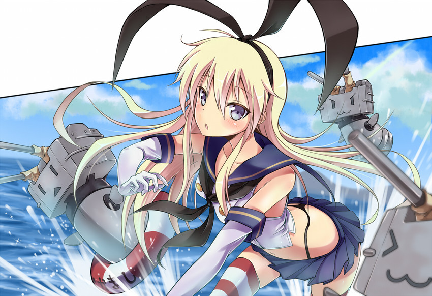 shimakaze and rensouhou-chan (kantai collection) drawn by kakao_rantan