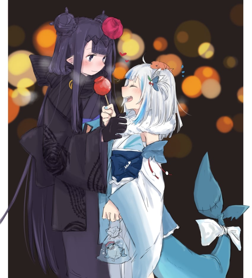 gawr gura, ninomae ina'nis, and bloop (hololive and 1 more) drawn by aoi_(aoisaka)