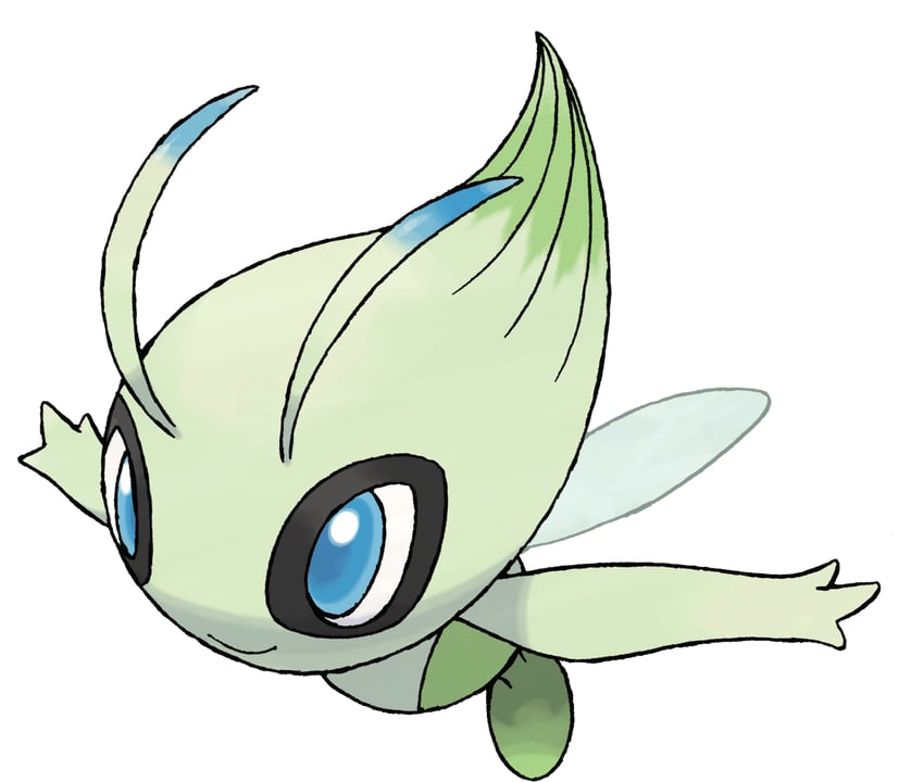celebi (pokemon and 1 more) drawn by sugimori_ken