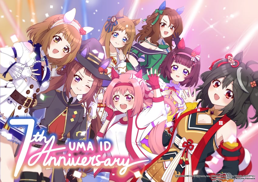kitasan black, king halo, haru urara, grass wonder, sweep tosho, and 2 more (umamusume) drawn by acchyuu