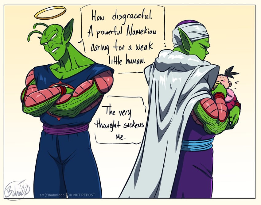 pan, piccolo, and piccolo daimaou (dragon ball and 1 more) drawn by bahnloopi