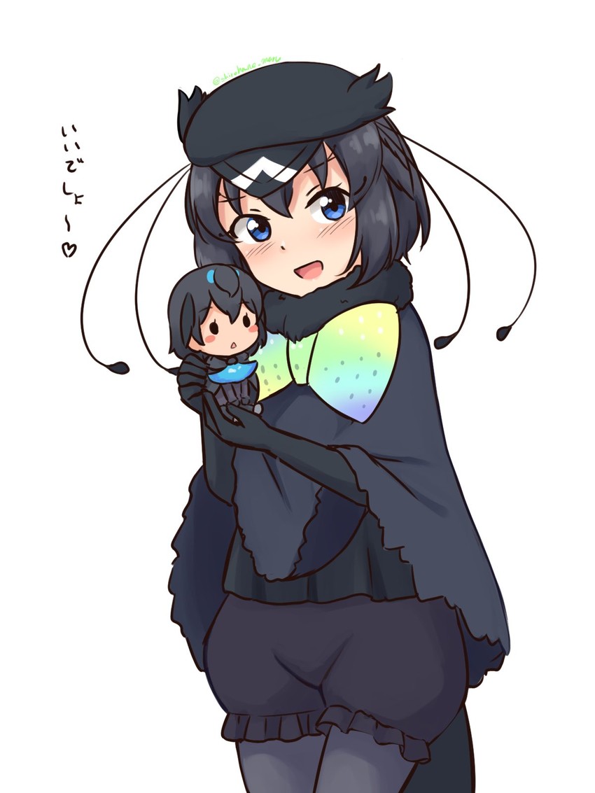 superb bird-of-paradise and western parotia (kemono friends) drawn by shiraha_maru