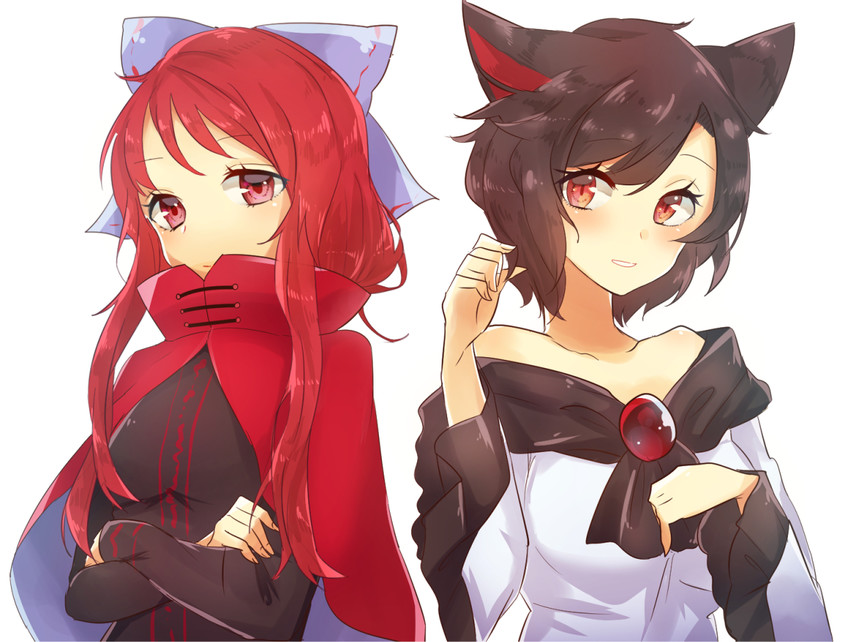 imaizumi kagerou and sekibanki (touhou) drawn by konnyaku_(yuukachan_51)