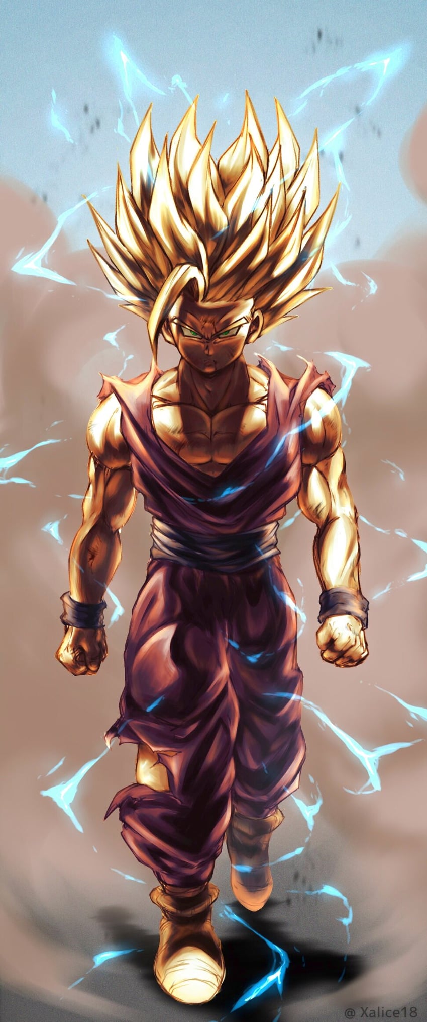 son gohan (dragon ball and 1 more) drawn by xalice18