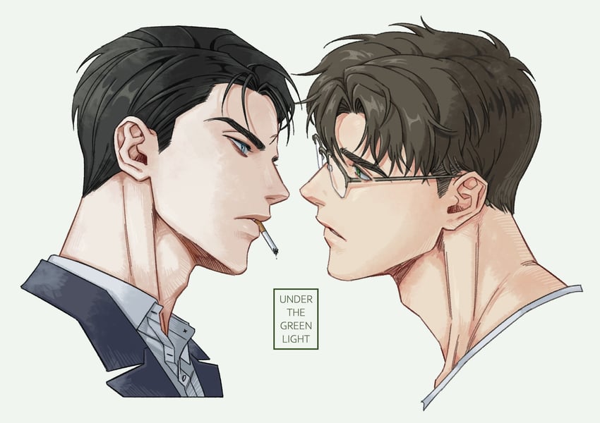 jin cheong-woo and matthew raynor (under the greenlight) drawn by ok_je