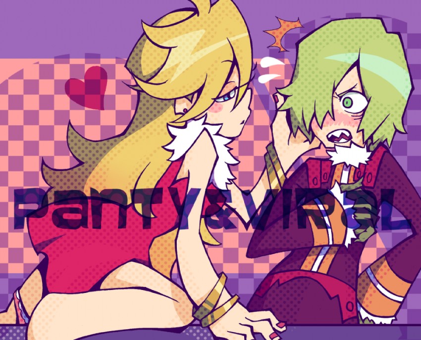 panty and viral (tengen toppa gurren lagann and 2 more) drawn by shiratama_(irodoli)