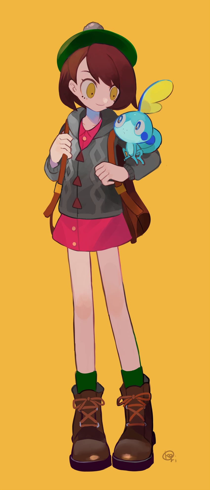 gloria and sobble (pokemon and 1 more) drawn by htn_nm