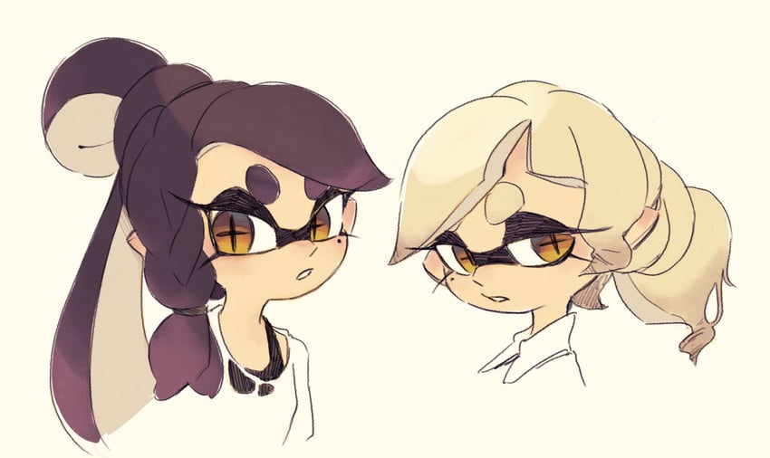 callie and marie (splatoon and 1 more) drawn by ukata