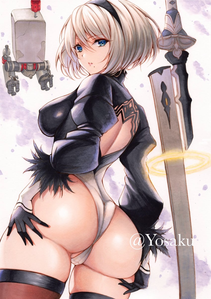 2b (nier and 1 more) drawn by yosaku_vs_hina