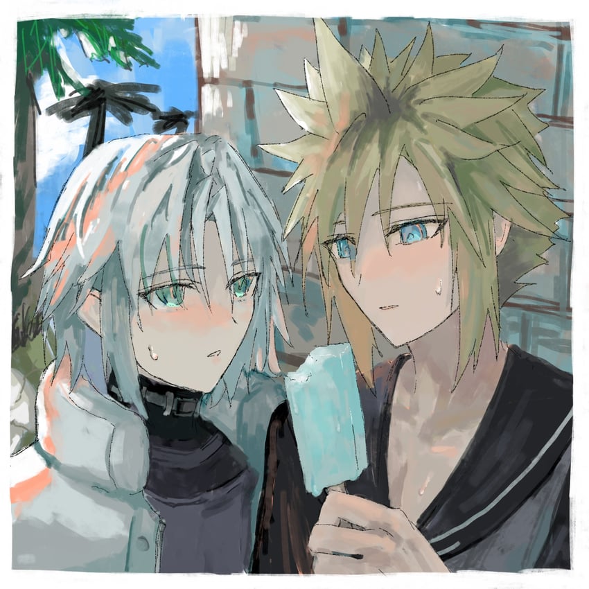 cloud strife and sephiroth (final fantasy and 2 more) drawn by kv9g7