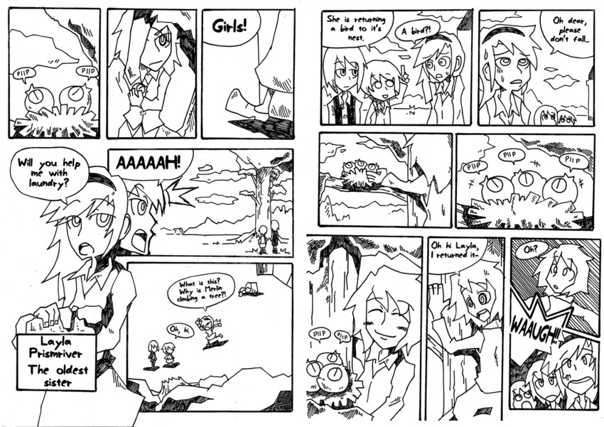 lunasa prismriver, lyrica prismriver, merlin prismriver, and layla prismriver (touhou) drawn by setz