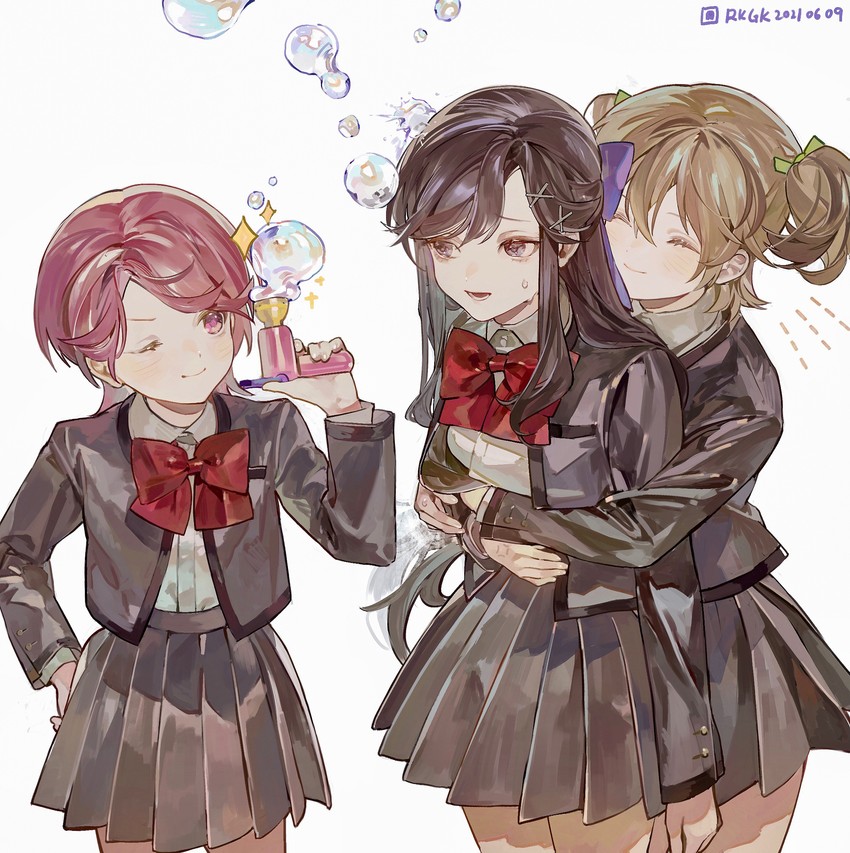 tendou maya, daiba nana, and isurugi futaba (shoujo kageki revue starlight) drawn by suzumi_(ccroquette)