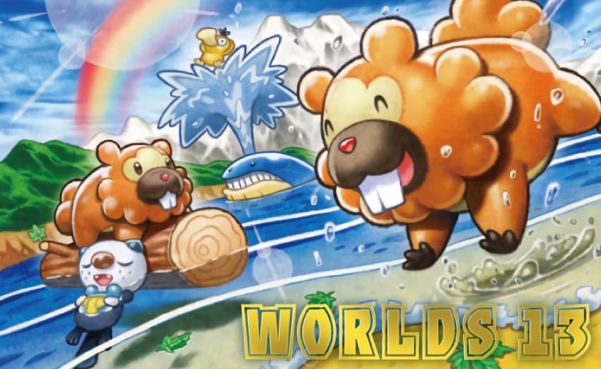 oshawott, psyduck, wailmer, and bidoof (pokemon and 1 more) drawn by saitou_naoki