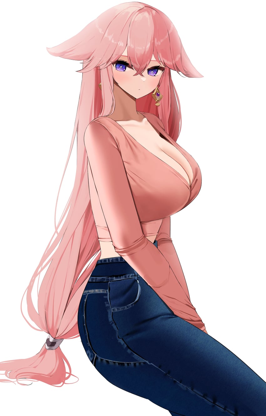 yae miko (genshin impact) drawn by nicorima