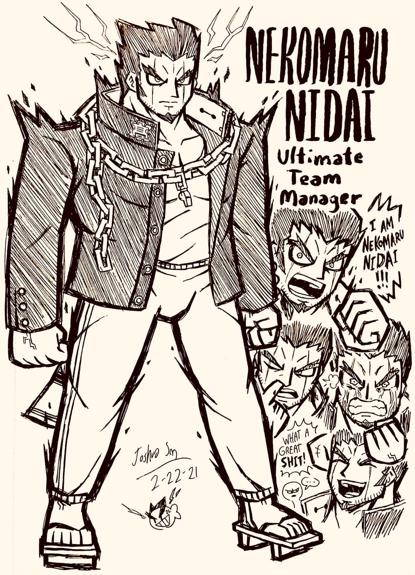 nidai nekomaru (danganronpa and 1 more) drawn by josh-s26