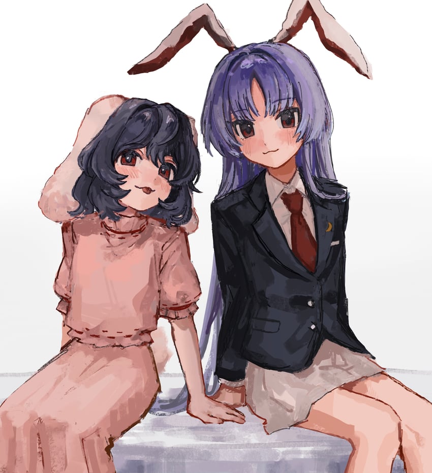 reisen udongein inaba and inaba tewi (touhou) drawn by b_nosk101