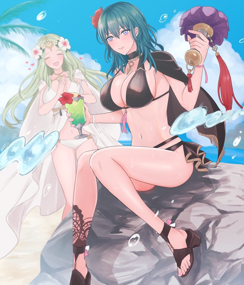female byleth and rhea (fire emblem and 2 more) drawn by snl_v