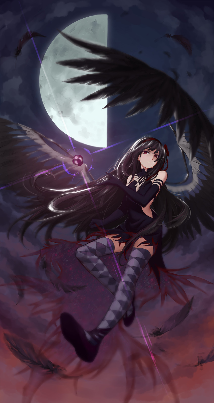 akemi homura and akuma homura (mahou shoujo madoka magica and 1 more) drawn by jao_(artofjao)