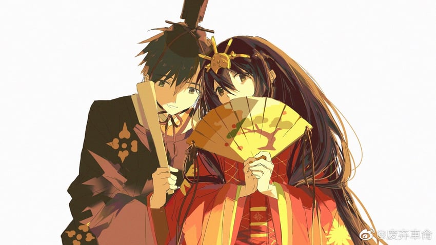 shana and sakai yuuji (shakugan no shana) drawn by feiqi_chelun