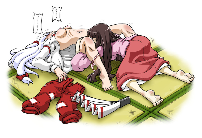 fujiwara no mokou and houraisan kaguya (touhou) drawn by h.dupp_(nama_aakiruu)