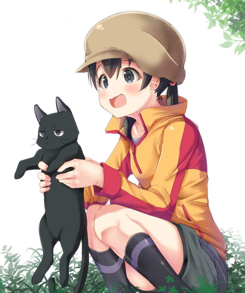 kuramoto chinatsu and chito (flying witch) drawn by mad_(hazukiken)