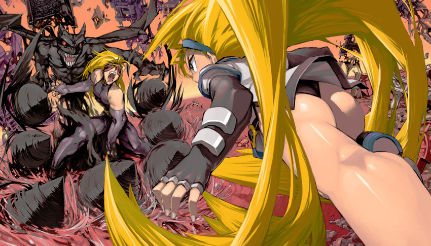 millia rage, zato-1, and eddie (guilty gear) drawn by ysk!