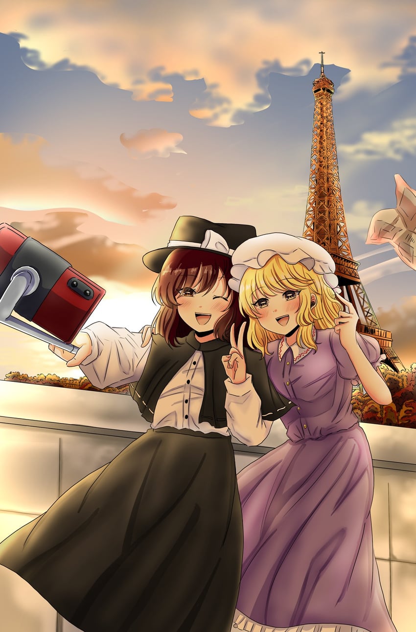 usami renko and maribel hearn (touhou) drawn by kuronon