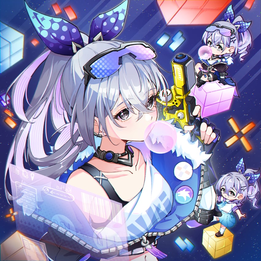 silver wolf (honkai and 1 more) drawn by tamagoyaki_muimui