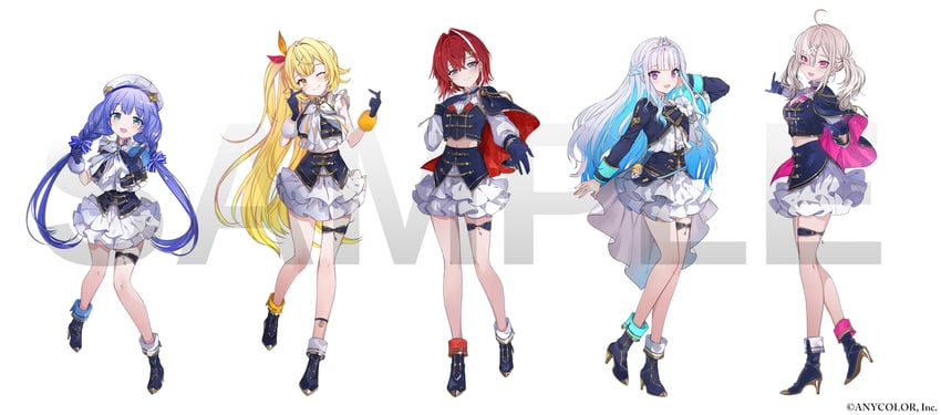 lize helesta, ange katrina, hoshikawa sara, sukoya kana, sebastian piyodore, and 1 more (nijisanji) drawn by suou_(sdurorhr)
