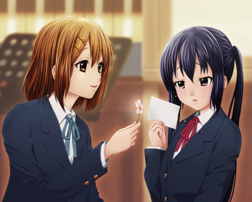 nakano azusa and hirasawa yui (k-on!) drawn by yume_robo