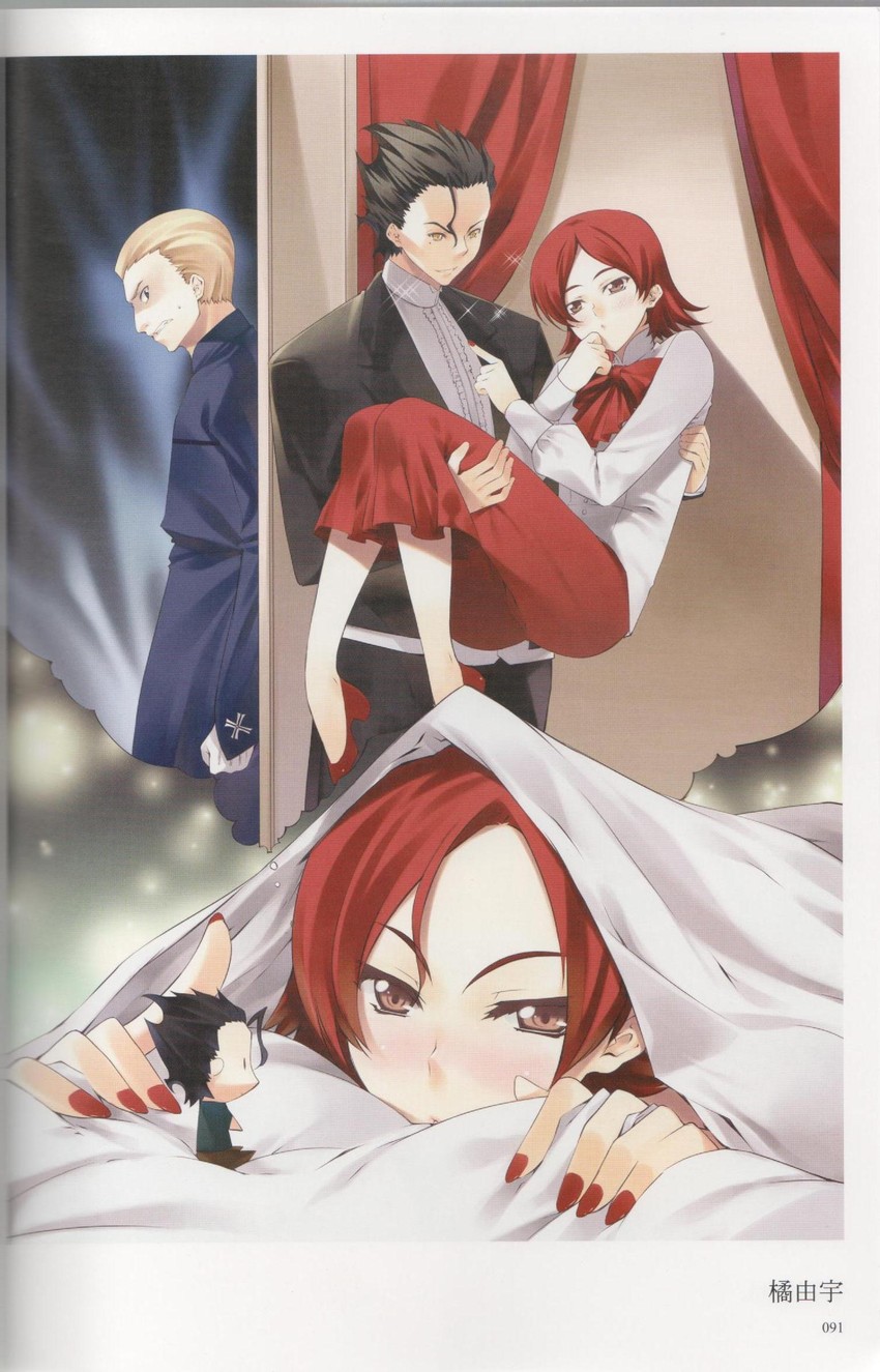 diarmuid ua duibhne, kayneth el-melloi archibald, and sola-ui nuada-re sophia-ri (fate and 1 more) drawn by tachibana_yuu
