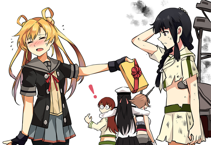 kitakami, mutsu, female admiral, ooi, abukuma, and 3 more (kantai collection) drawn by neko_(yanshoujie)