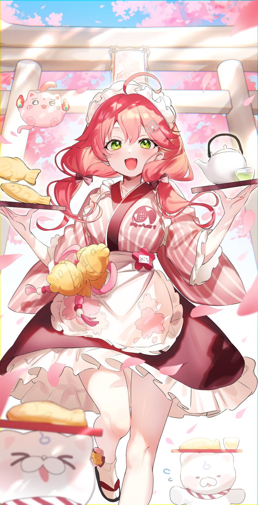 sakura miko, 35p, and maguchi (hololive) drawn by kuma_daigorou