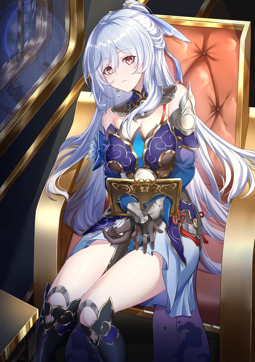 jingliu (honkai and 1 more) drawn by ciyuan_gu_feng