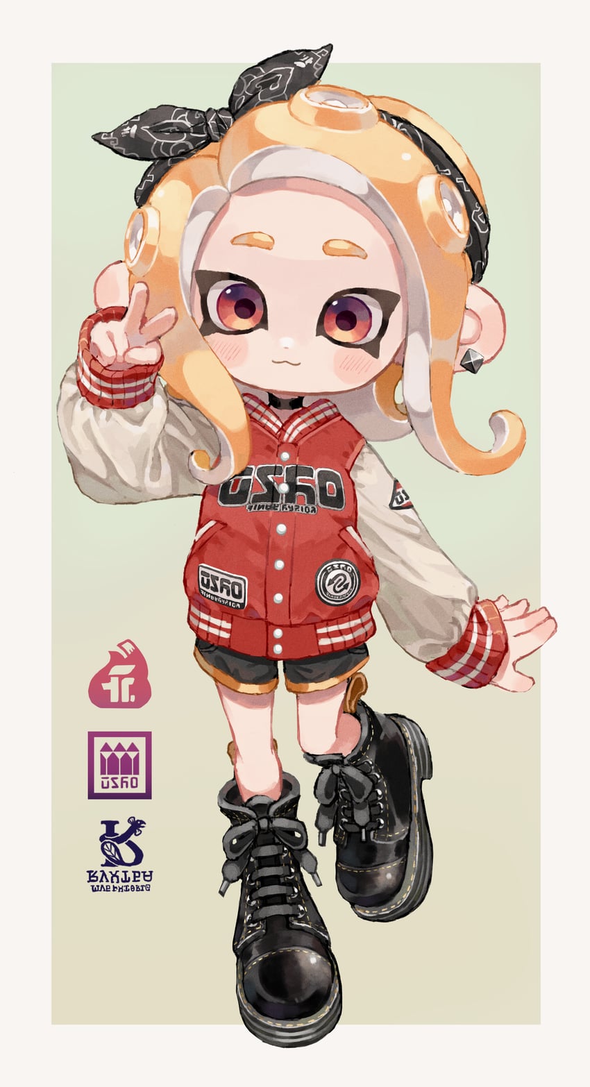 octoling player character and octoling girl (splatoon) drawn by myon_rio