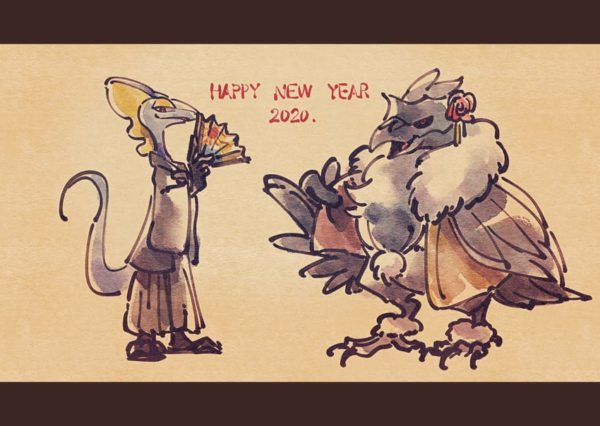 inteleon and corviknight (pokemon) drawn by ukata