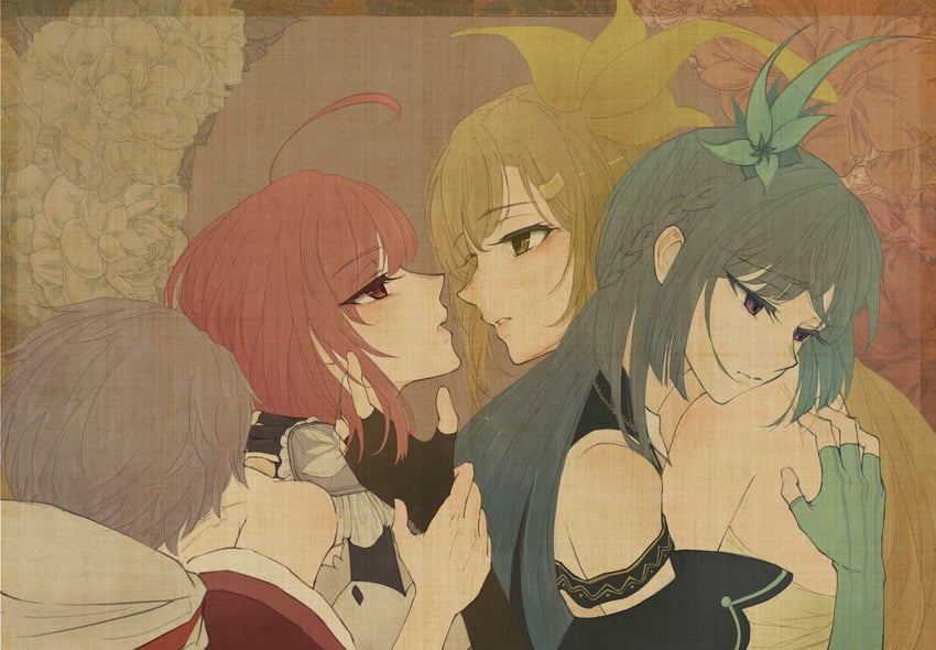 tokiwa nanaka, shinobu akira, yusa hazuki, and shizumi konoha (mahou shoujo madoka magica and 1 more) drawn by himmel_(keine_haare)