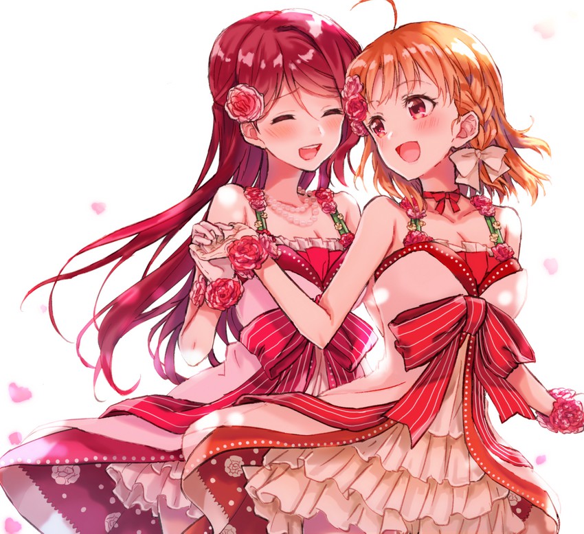 sakurauchi riko and takami chika (love live! and 1 more) drawn by sahara_(charlotte)