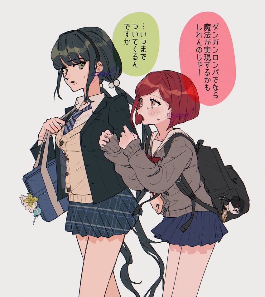 monokuma, yumeno himiko, and chabashira tenko (danganronpa and 1 more) drawn by shimaya